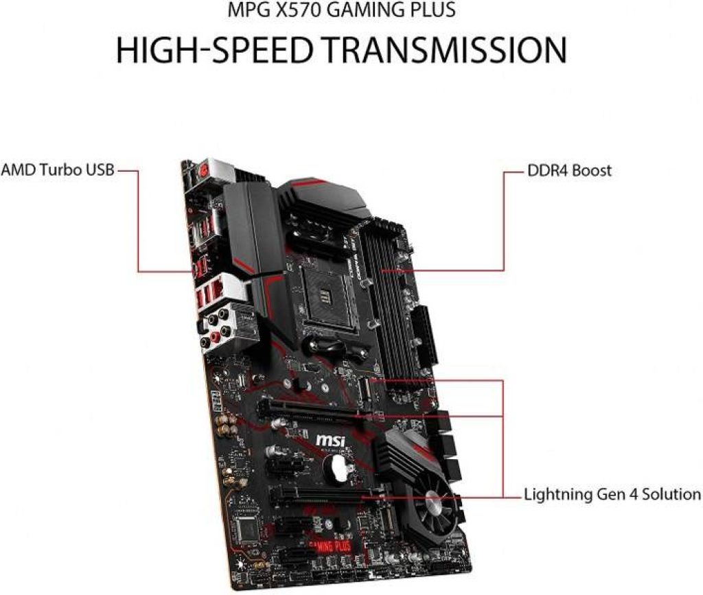 MSI, MPG X570, GAMING,PLUS, Motherboard, RGB, and RAINBOW, LED, strip