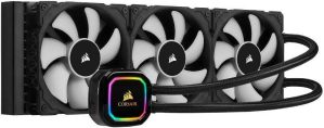 Corsair, iCUE H150i, RGB, Pro XT, 360mm Radiator, Triple 120mm PWM Fans, Advanced RGB Lighting and Fan Control with Software, Liquid CPU Cooler