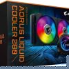 AORUS, RGB AIO Liquid Cooler 280, 280mm Radiator, Dual 140mm Windforce PWM Fans, Customizable Full Color LCD Display, Advanced RGB Lighting and Control, Intel 115X/2066, AMD AM4, TR4