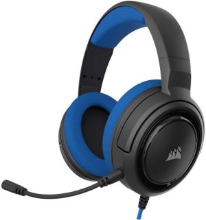 Corsair HS35, Stereo Gaming Headset, Memory Foam Earcups, Discord Certified, Works with PC, Xbox Series X, Xbox Series S, Xbox One, PS5, PS4, Nintendo Switch and Mobile – Blue