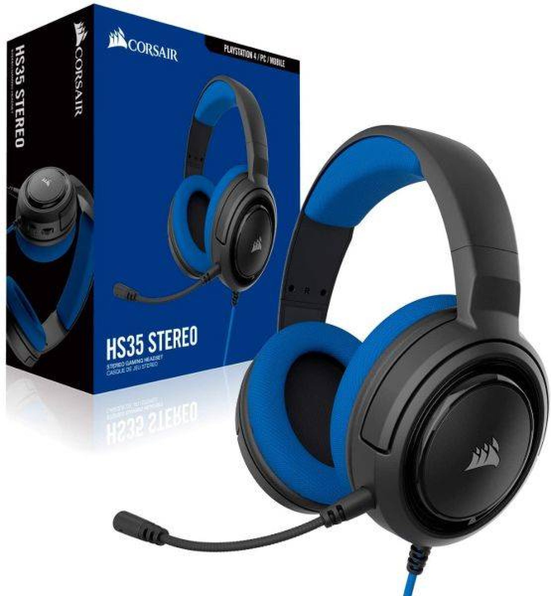 Corsair HS35, Stereo Gaming Headset, Memory Foam Earcups, Discord