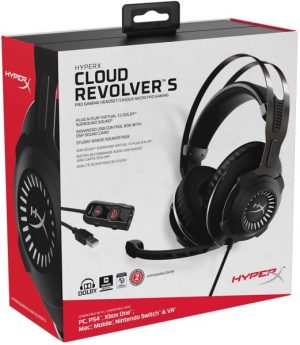HyperX, Cloud Revolver S, Gaming Headset, with Dolby 7.1 Surround Sound, Steel Frame,Signature Memory Foam, Premium Leatherette, Detachable Noise-Cancellation Microphone