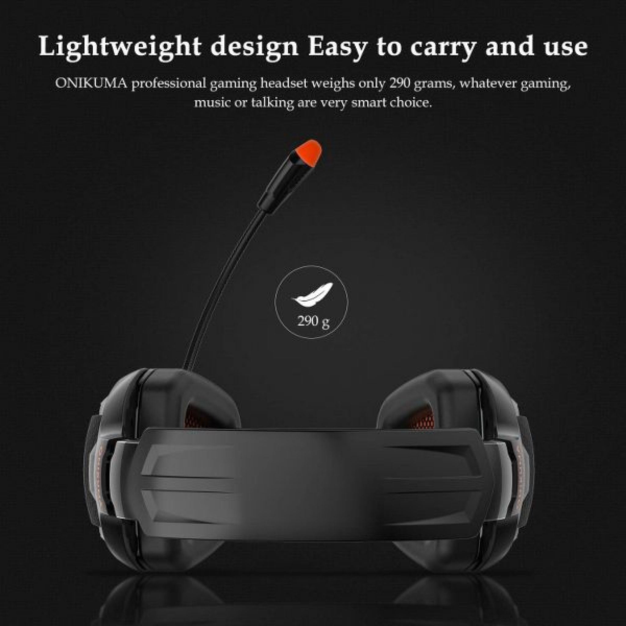 ONIKUMA, K12, Stereo, Gaming Headset ,with Mic, Controls and LED light ...