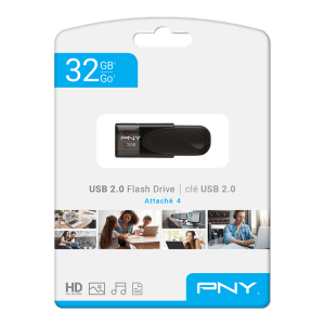 PNY, 32GB, Attach 4, USB 2.0,Flash Drive