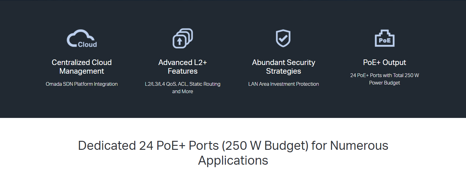Tp-Link Switch 24 Port 10/100 4 Port PoE+-SL2428P. LOQTAA.com, 
