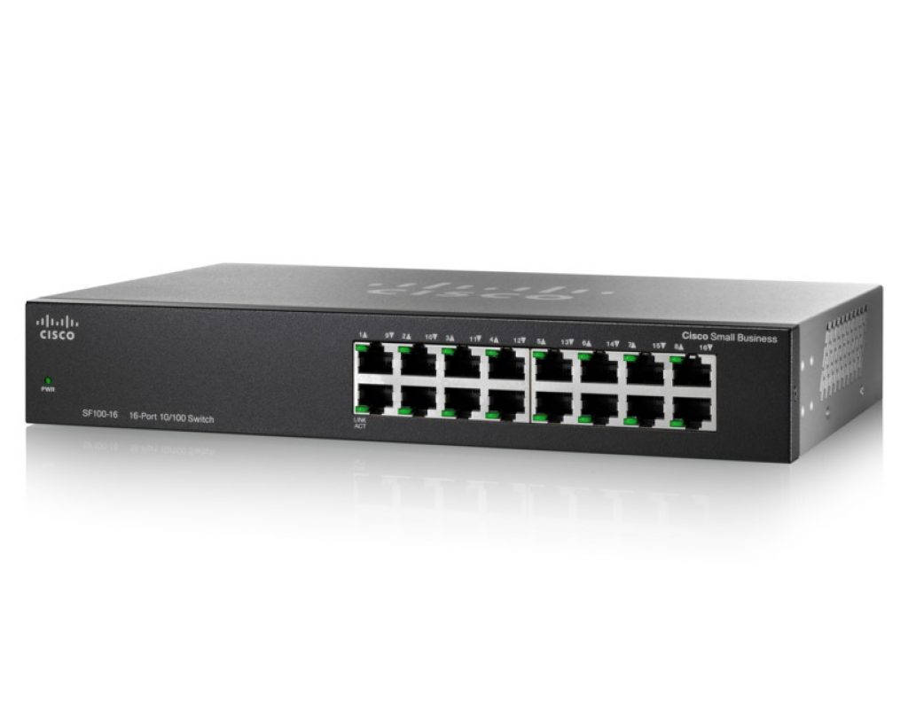 Cisco SF110-16 Switch 16 Port 10/100 Rackmount Switch. loqtaa.com, 