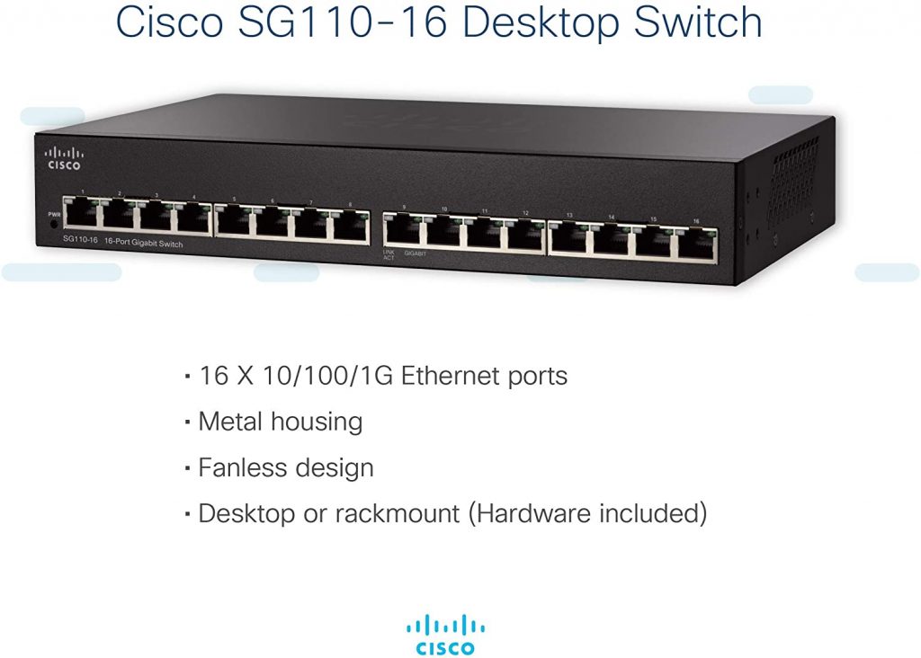 Cisco SG110-16 Switch 16 port Gigabit Switch. LOQTAA.com, 