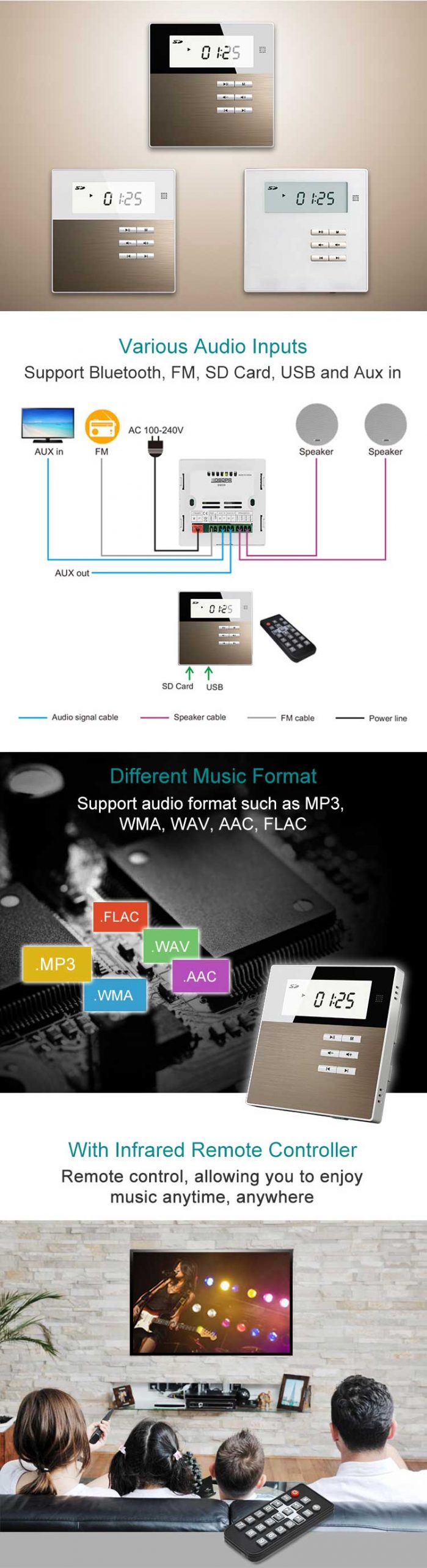 DM835 Smart Home on Wall Music Amplifier . loqtaa.com, 