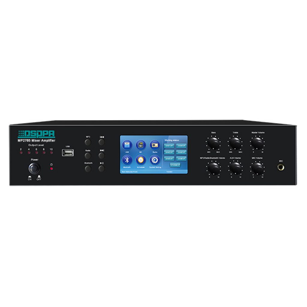 MP2765 DSPPA 6 Zones Mixer Amplifier with Timer&USB&Tuner&Bluetooth. loqtaa.com, 