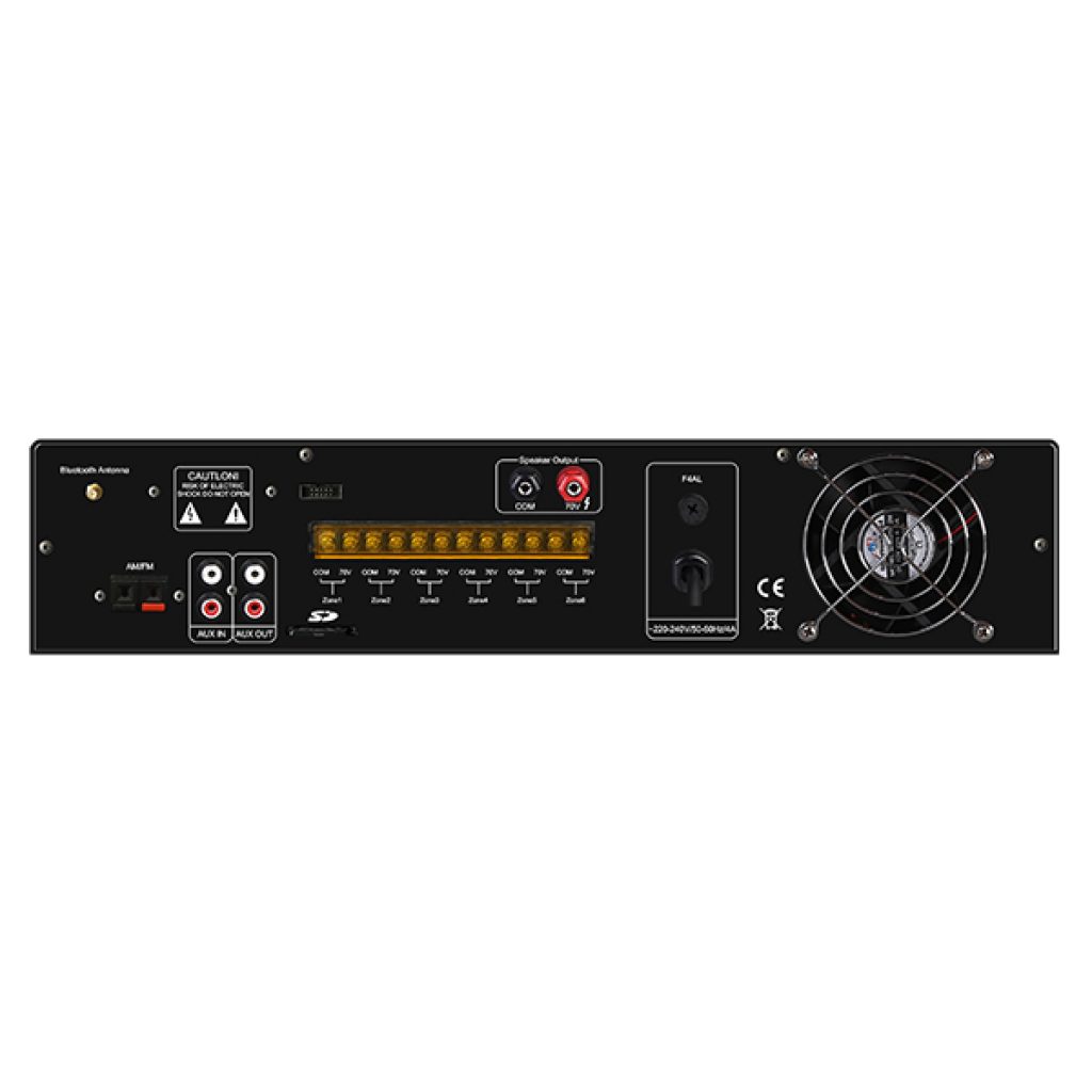 MP2765 DSPPA 6 Zones Mixer Amplifier with Timer&USB&Tuner&Bluetooth. loqtaa.com, 
