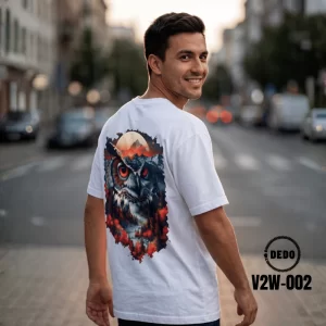 oversized white DEDO V2W-002 t-shirt