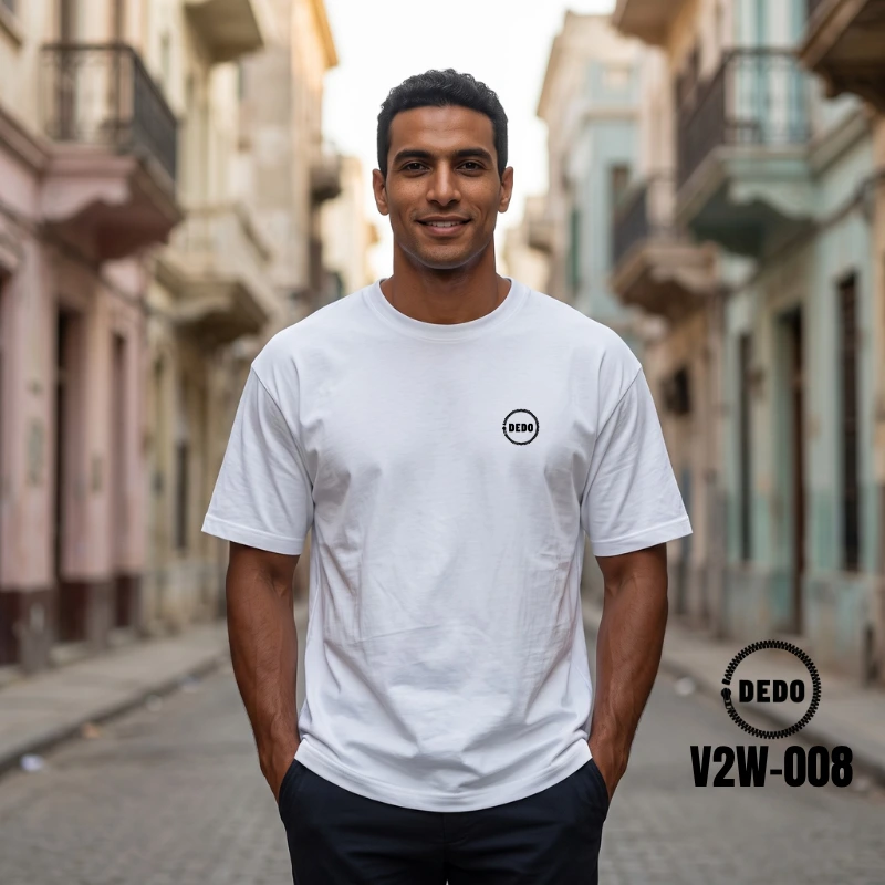 Men's Cyberpunk Graphic Oversized White T-Shirt (DEDO V2W-008) - Image 4