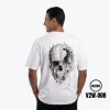 Men’s Cyberpunk Graphic Oversized White T-Shirt (DEDO V2W-008)