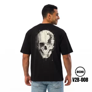 DEDO Oversize T-Shirt V2B-008: A modern streetwear touch with a 3D print