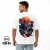 DEDO Oversized White T-Shirt (V2W-011) – Japanese Sunset Graphic