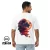 DEDO Sunset Lion Oversized Graphic T-Shirt for Men- White Heavyweight Cotton Drop-Shoulder Tee (V2W-014)